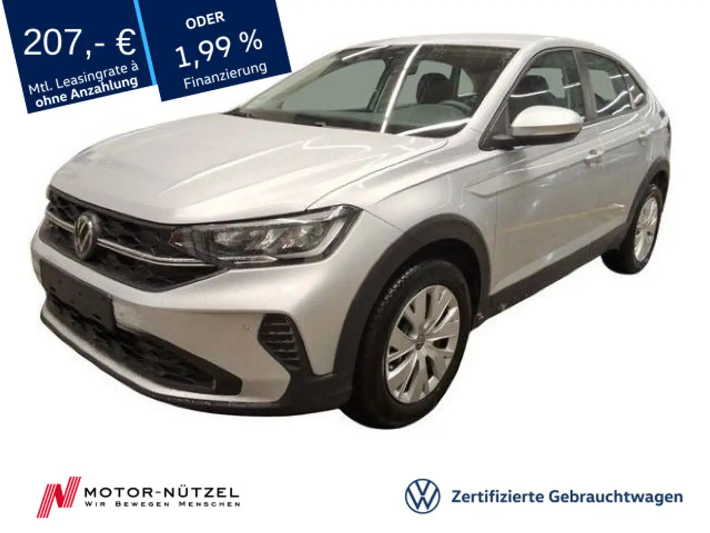 Volkswagen Taigo 1.0 TSI 5JG+LED+DAB+APP_CON+SHZ+GRA+2xPDC Silber - 1