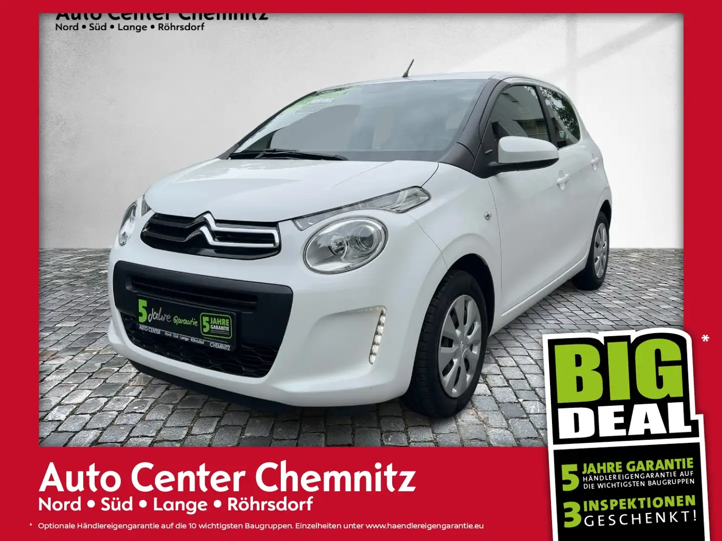 Citroen C1 VTI72 Feel 5trg Klima/Kamera/Sitzh/DAB+ Weiß - 1