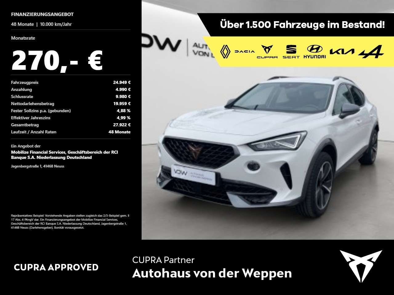 Cupra Formentor 2024 — TSI DSG 5JGar ACC Kamera SHZ Keyless