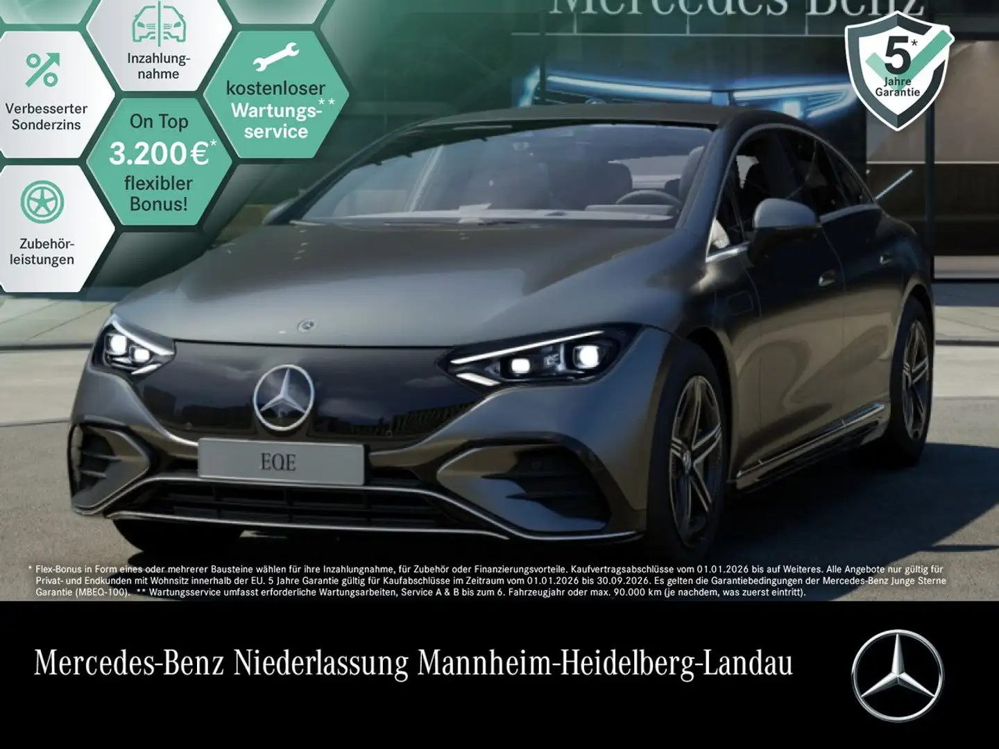 Mercedes-Benz EQE 350 4Matic AMG Fahrass 360° Burmester Distr. Grau - 1