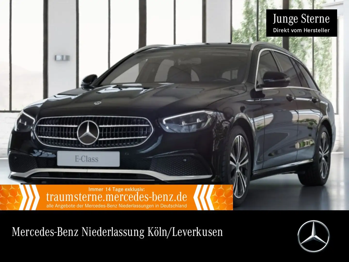 Mercedes-Benz E 400 d T 4M AVANTG+LED+STHZG+KAMERA+9G Zwart - 1