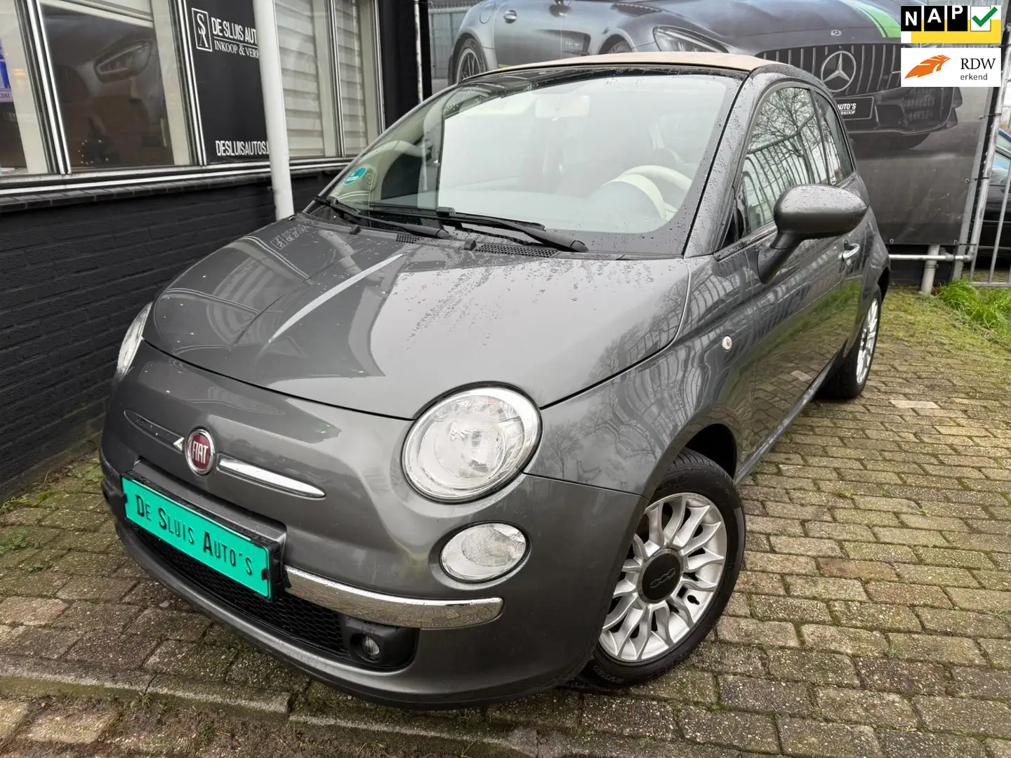 Fiat 500C 0.9 TwinAir LEER AIRCO DAK GAAT NIET OPEN Grijs - 1