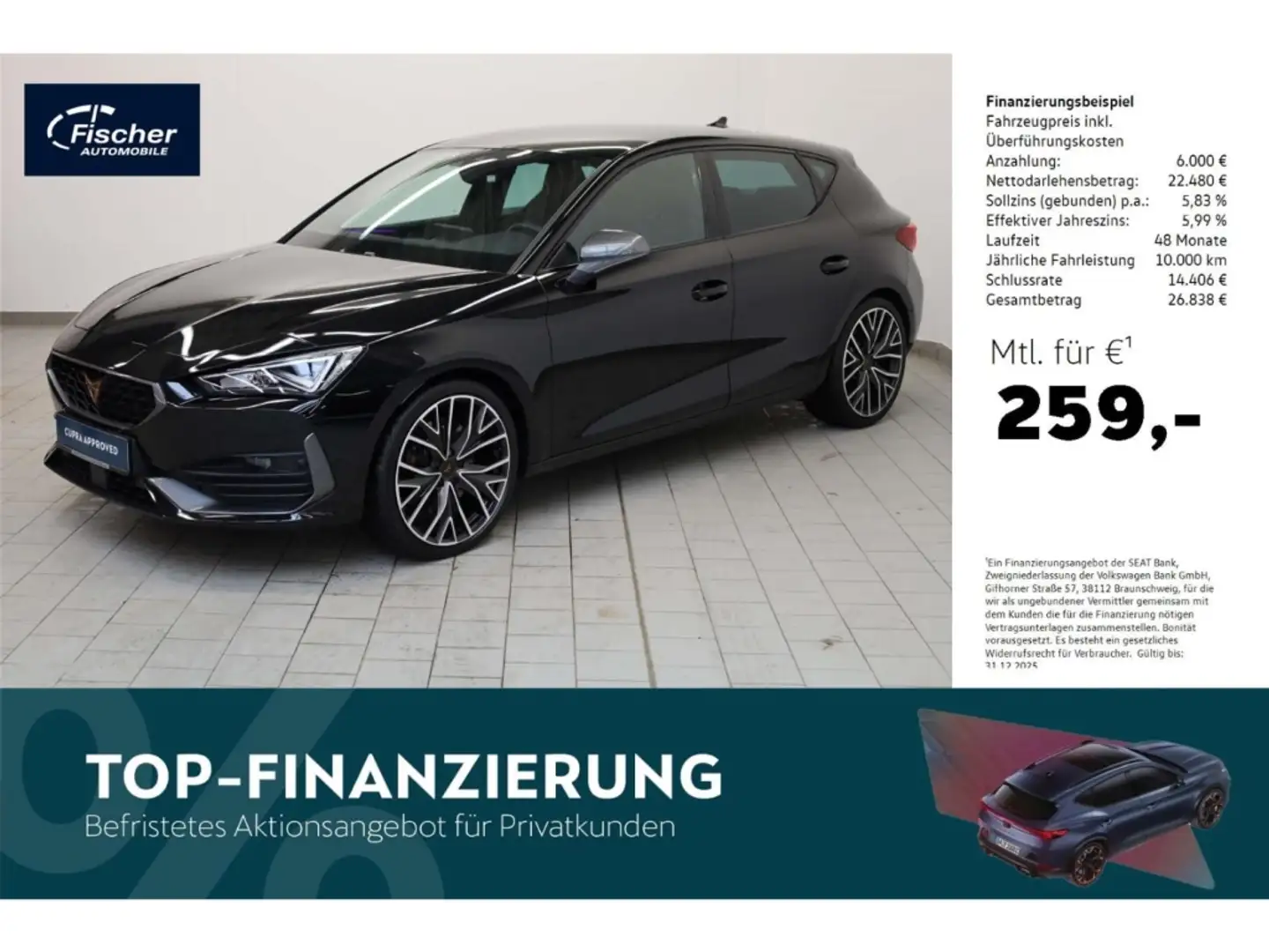 CUPRA Leon 2.0 TSI VZ Schwarz - 1