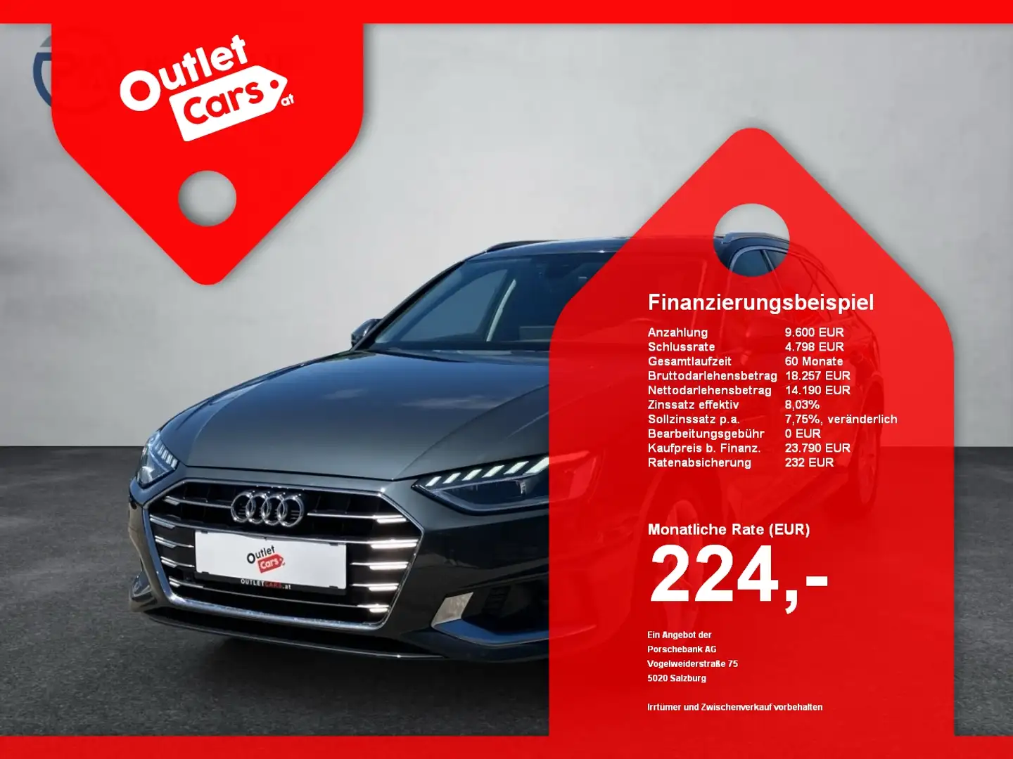 Audi A4 Avant 35 2.0 TDI advanced AUT+Facelift Grau - 1