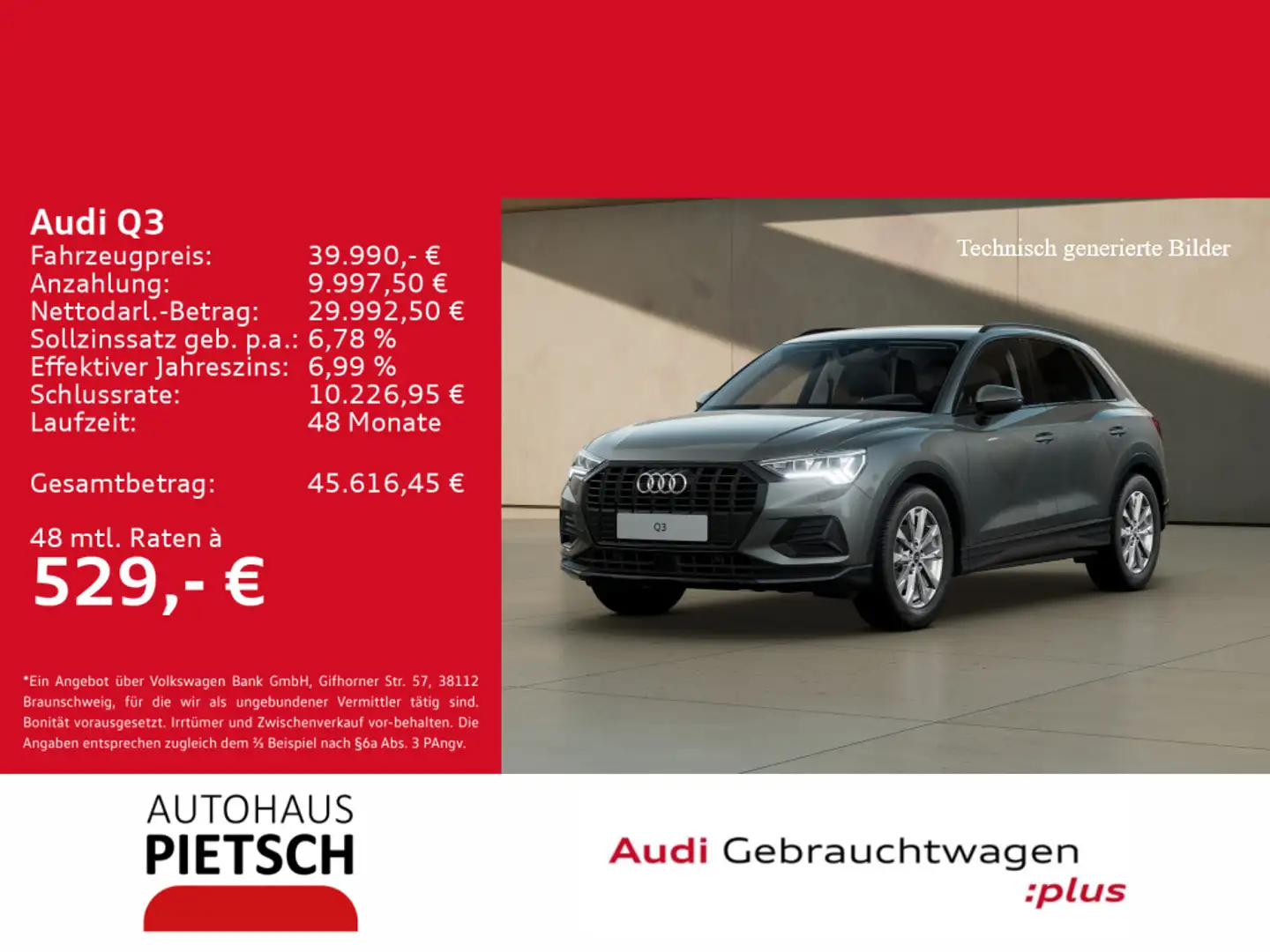 Audi Q3 35 TFSI advanced S-tronic Grau - 1
