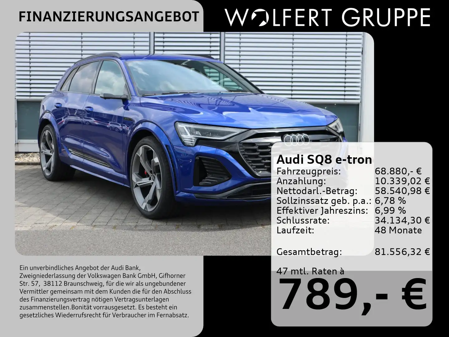 Audi SQ8 e-tron quattro PANO*ACC*HUD*B&O Blau - 1
