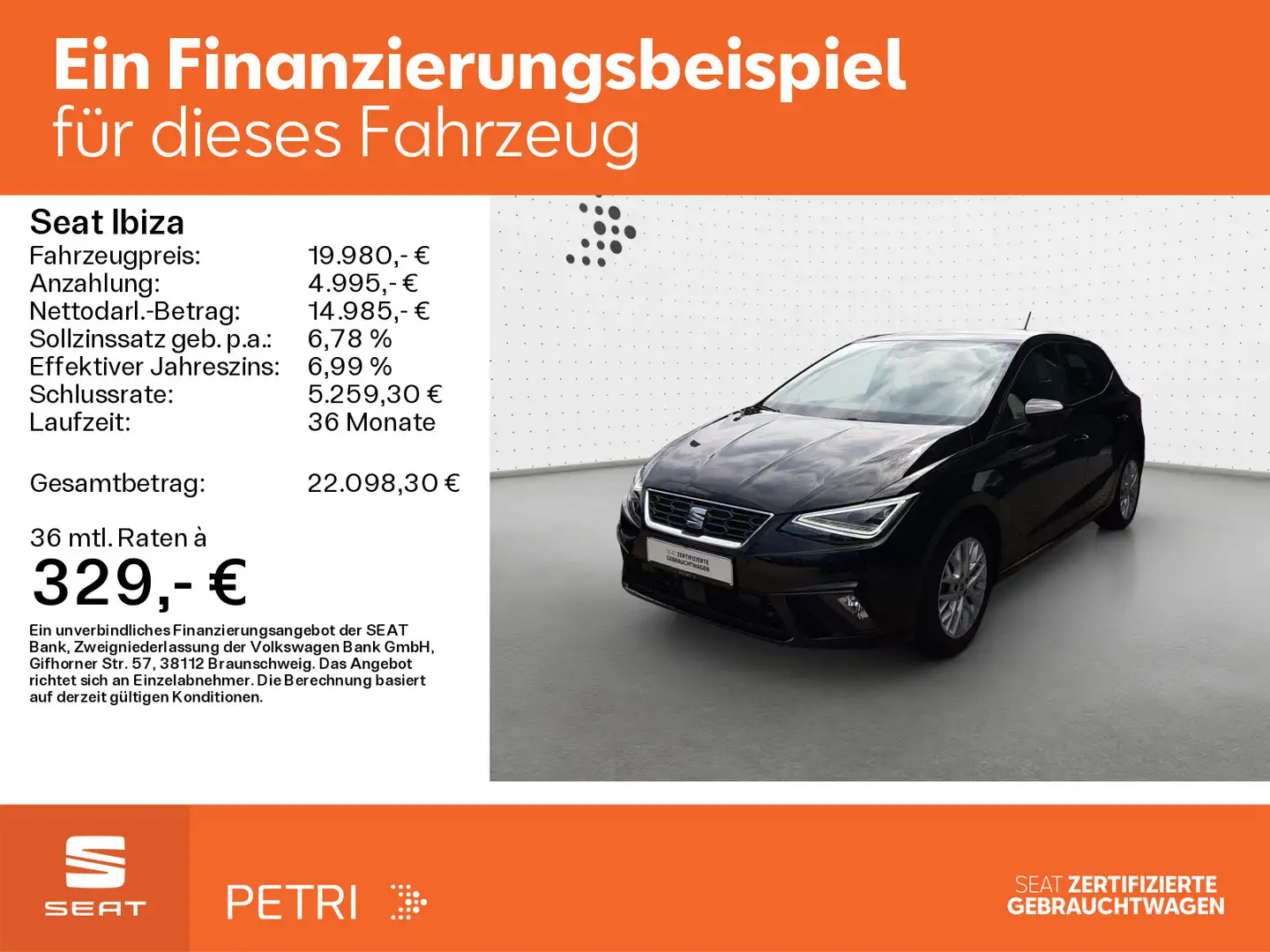 SEAT Ibiza 1.0 TSI DSG FR *Navi*Kamera*Keyless*Digita Nero - 2
