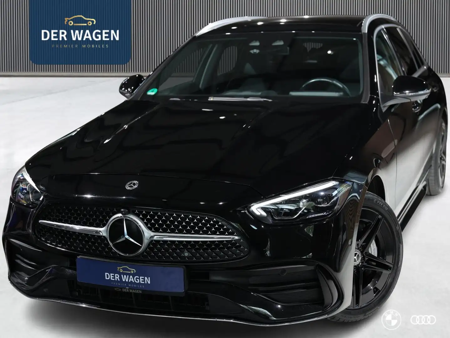 Mercedes-Benz C 300 C300e AMG LINE / PANODAK / ACC / 360CAM / AMBIENTE Zwart - 1