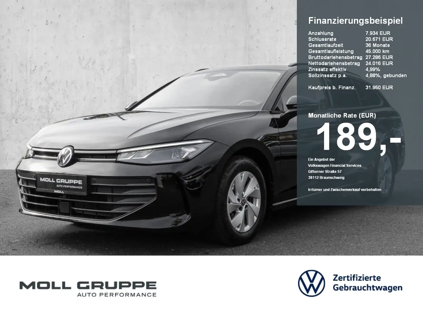 Volkswagen Passat Variant 1.5 eTSI DSG LED Schwarz - 1