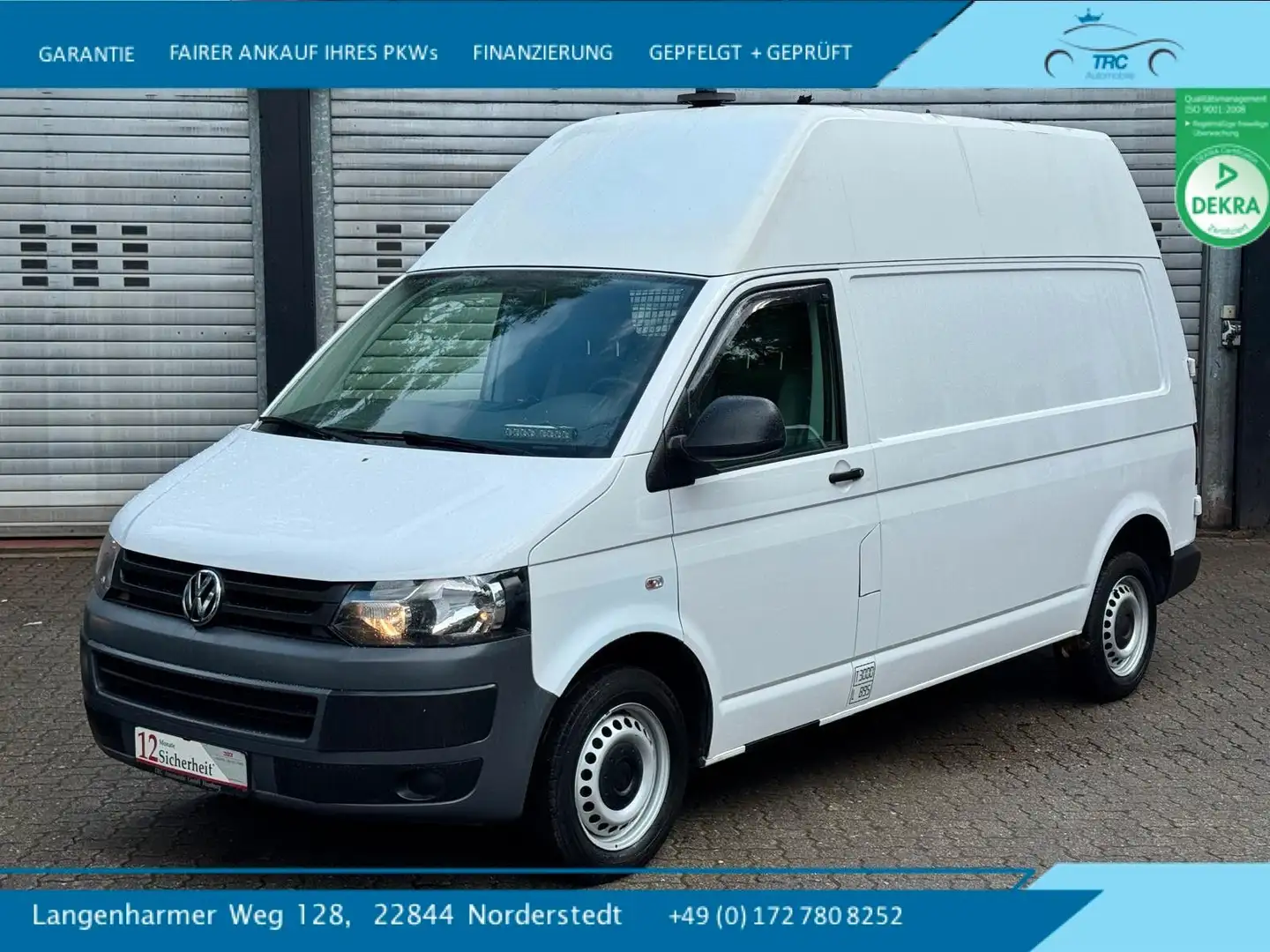 Volkswagen T5 Transporter Kasten-Kombi Kasten-Hochdach lang Weiß - 1