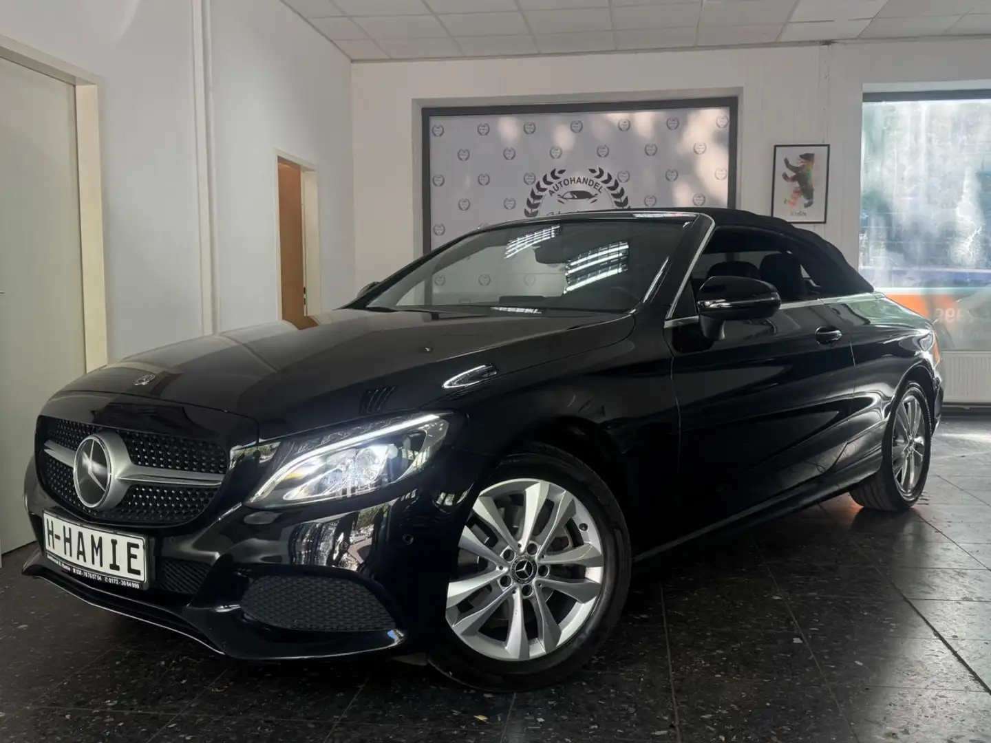 Mercedes-Benz C 200 SPORT CABRIO MBUX AMBI T-WINKEL LEDER LED Noir - 2