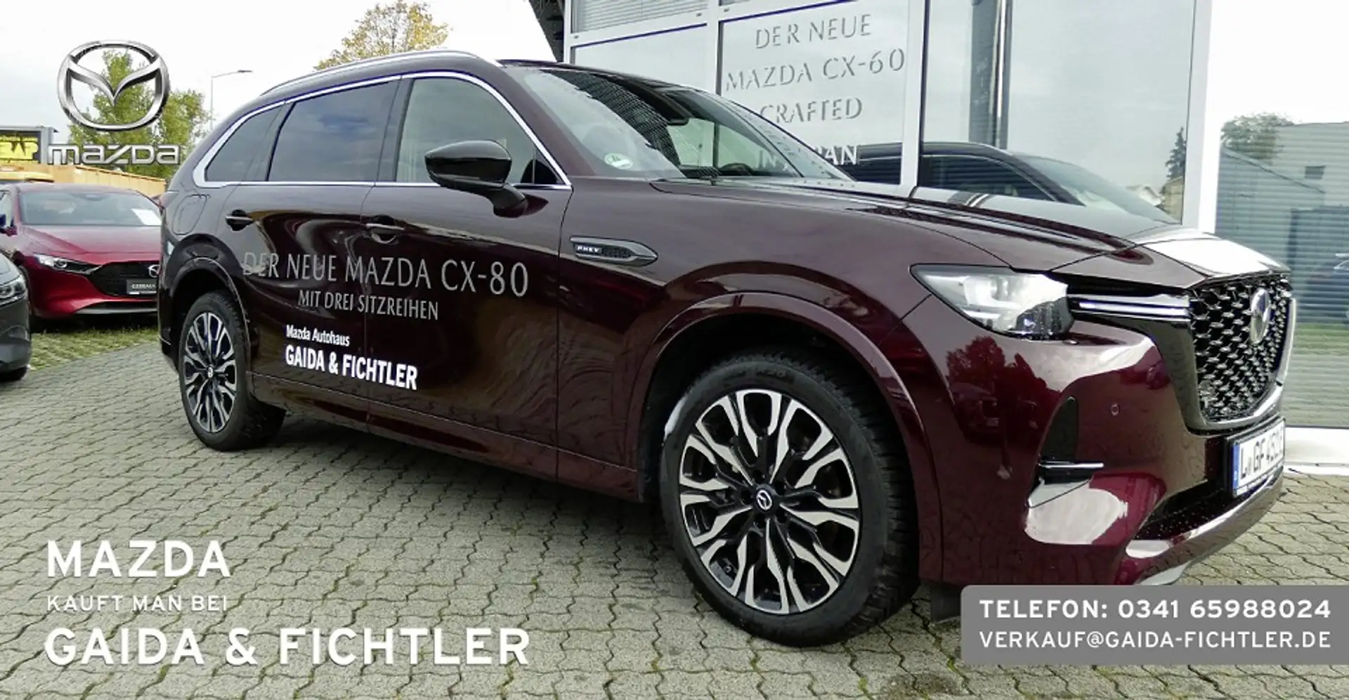 Mazda CX-80 e-SKYACTIV PHEV AWD Homura Plus Rood - 1