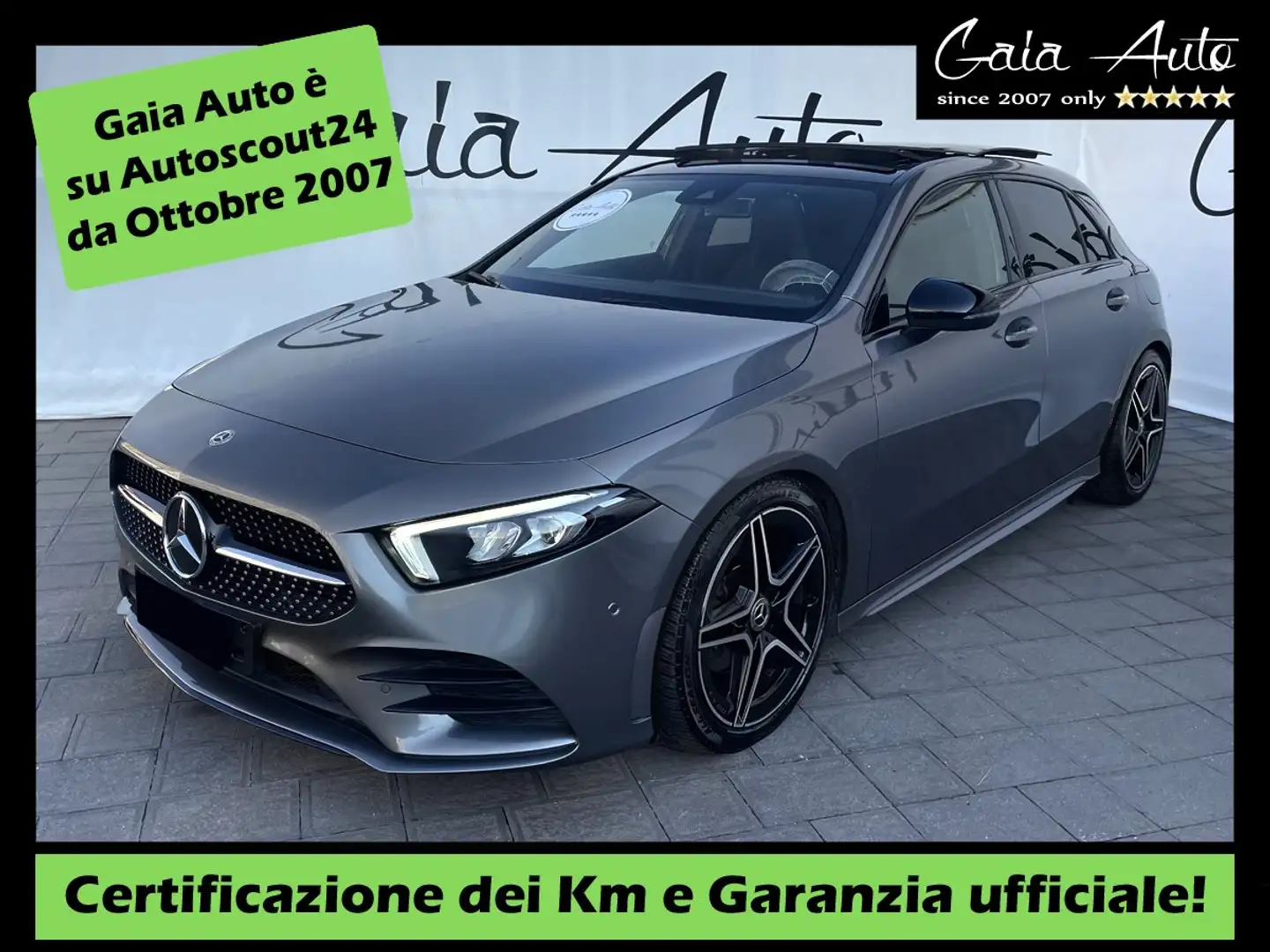 Mercedes-Benz A 200 D Premium AMG NIGHT TETTO LED WIDE SCREEN Grigio - 1