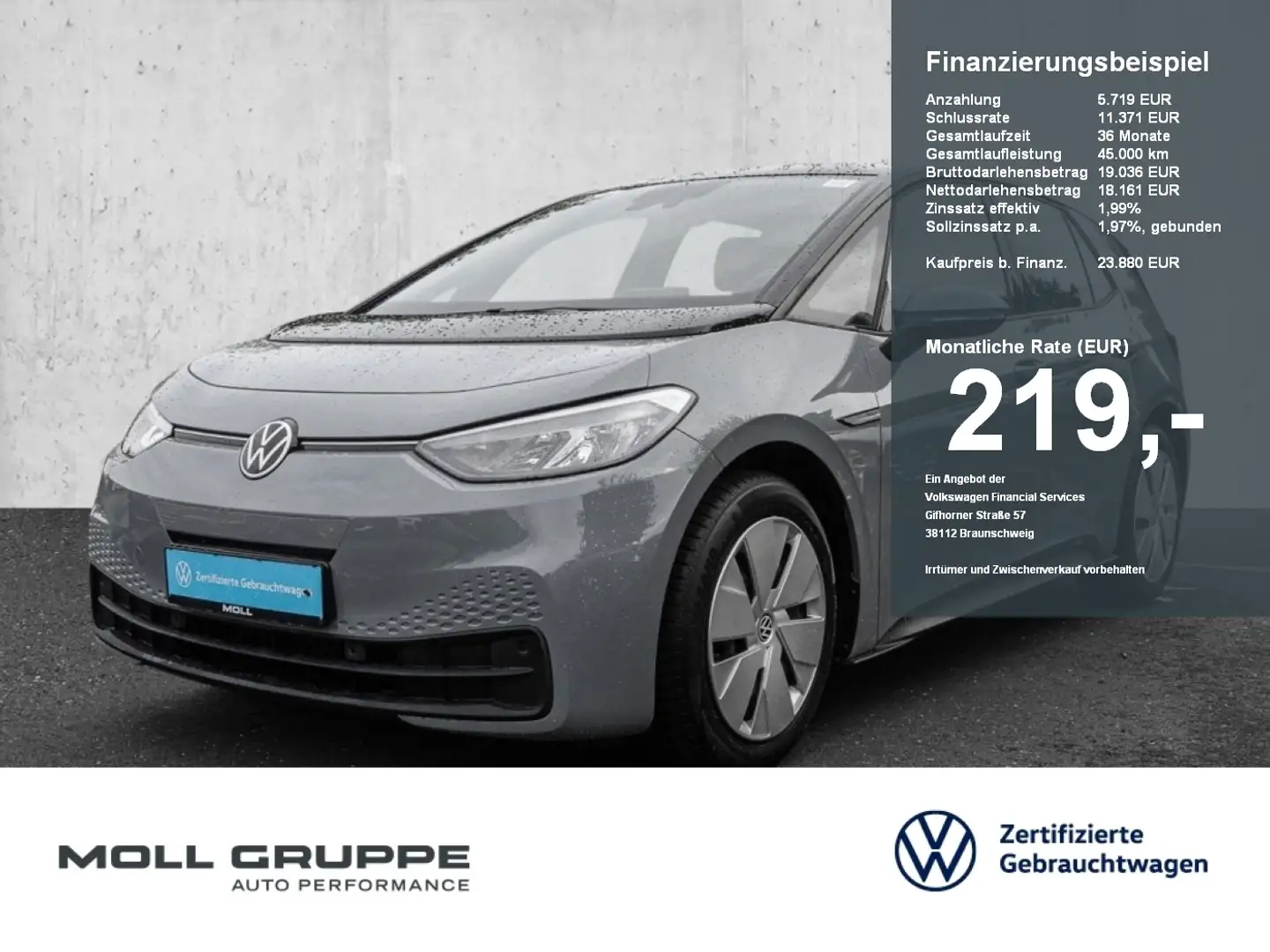 Volkswagen ID.3 Pro Performance KLIMAA. LED PDC SPURH Schwarz - 1