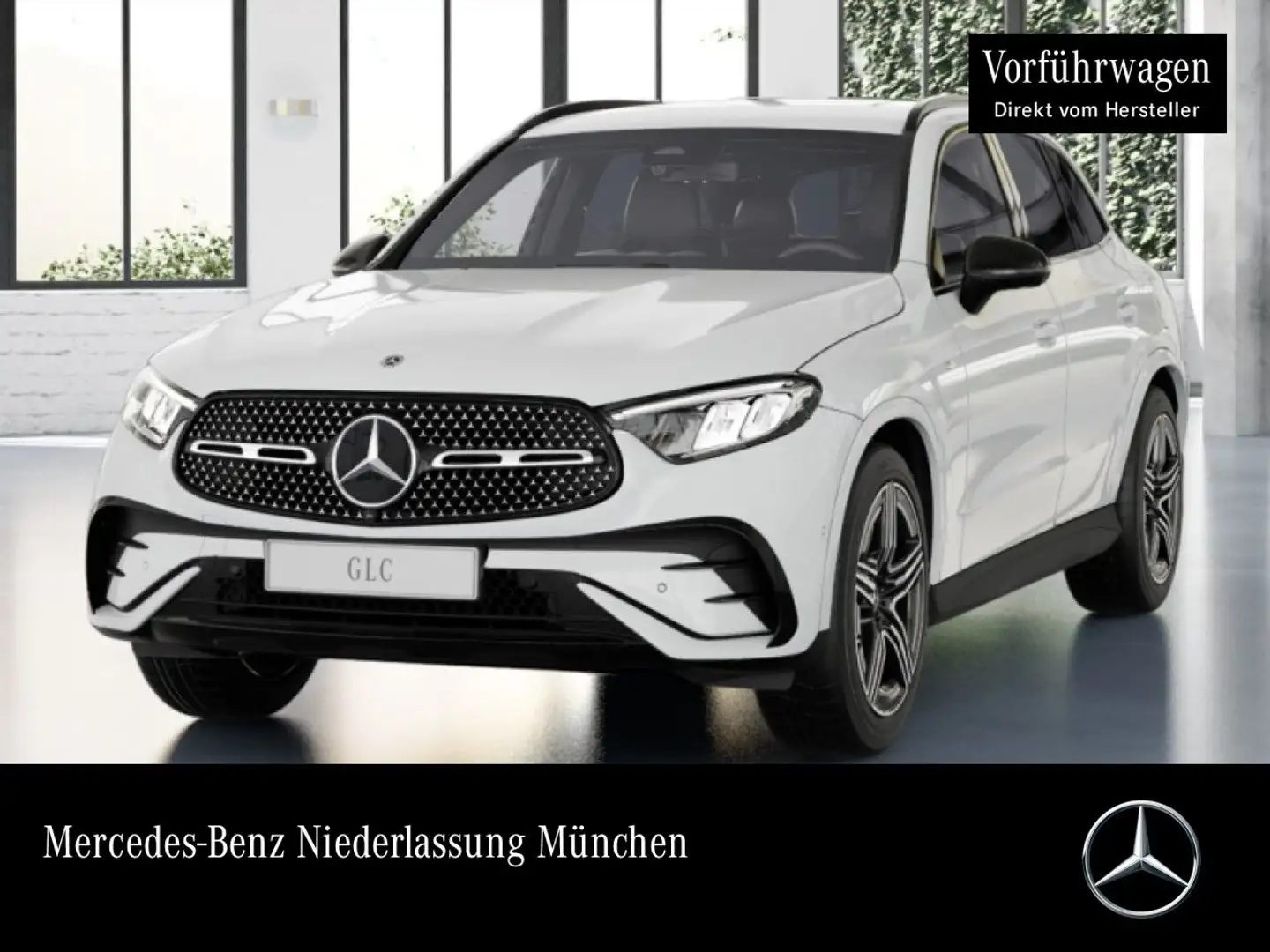 Mercedes-Benz GLC 300 de 4M AMG+NIGHT+360+AHK+LED+TOTW+KEYLESS Weiß - 1