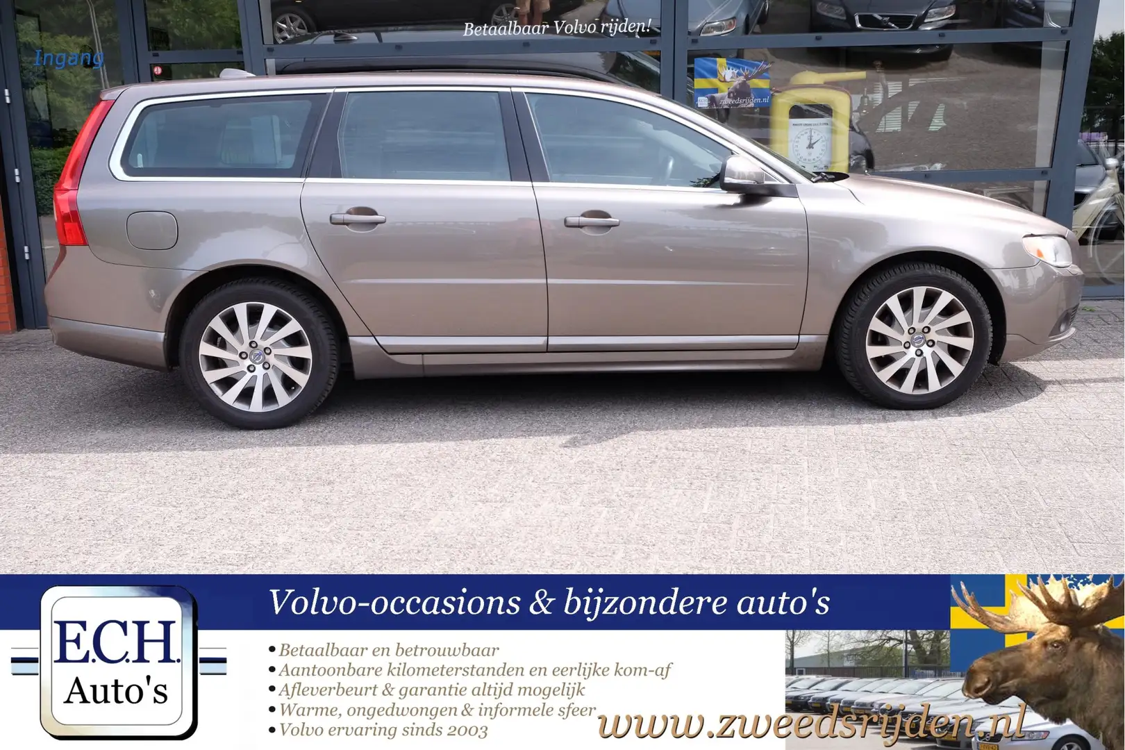 Volvo V70 2.0 D3 163 pk Limited Edition, Leer, Xenon, Navi, Grijs - 2