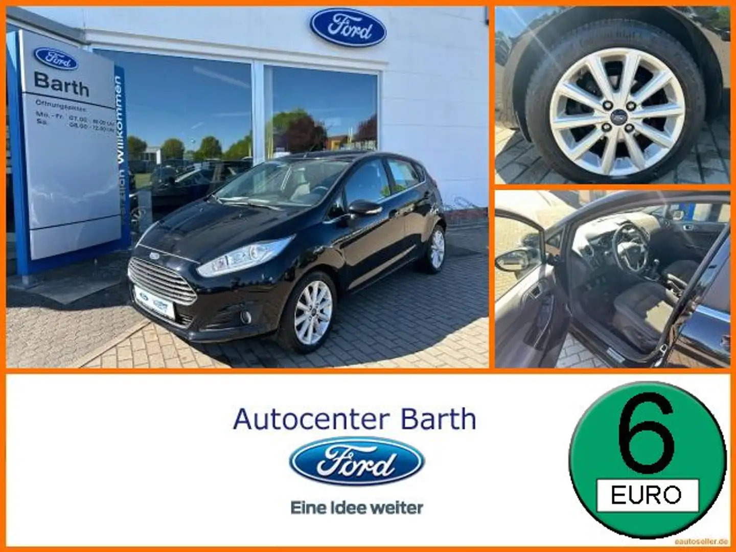 Ford Fiesta 1.0 EcoBoost Titanium LM A/C SHZ S/S Schwarz - 1