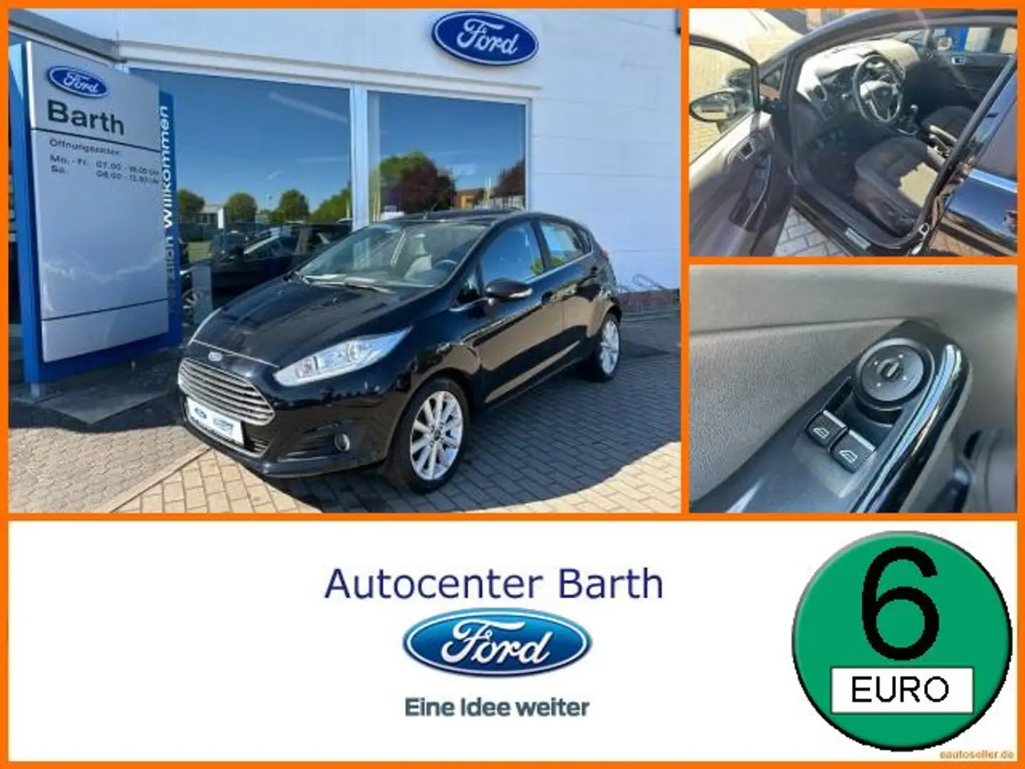 Ford Fiesta 1.0 EcoBoost Titanium LM A/C SHZ S/S Zwart - 1