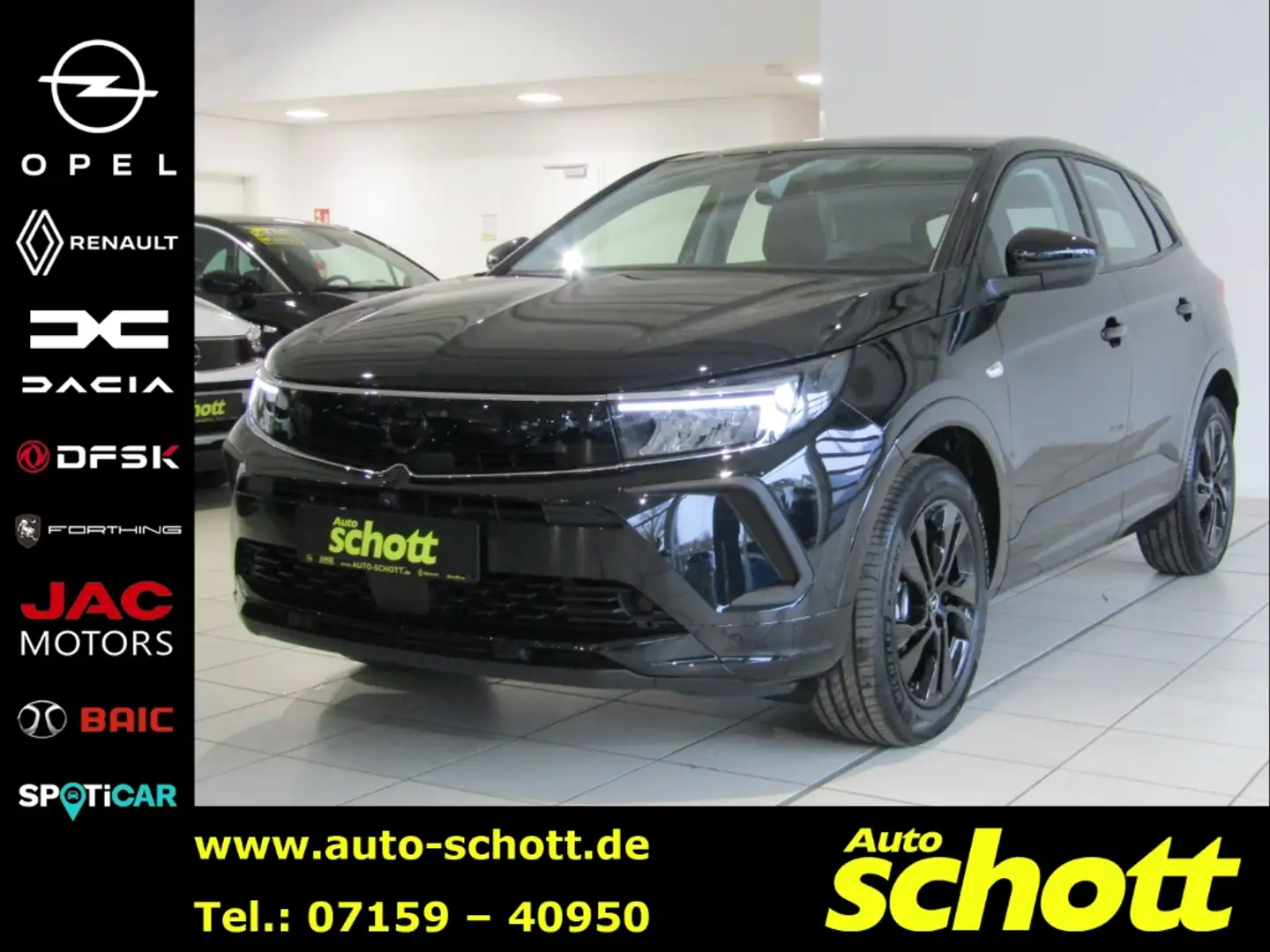 Opel Grandland 1.2 GS APP BT LED SHZ LHZ 360° KAM PDC Noir - 1
