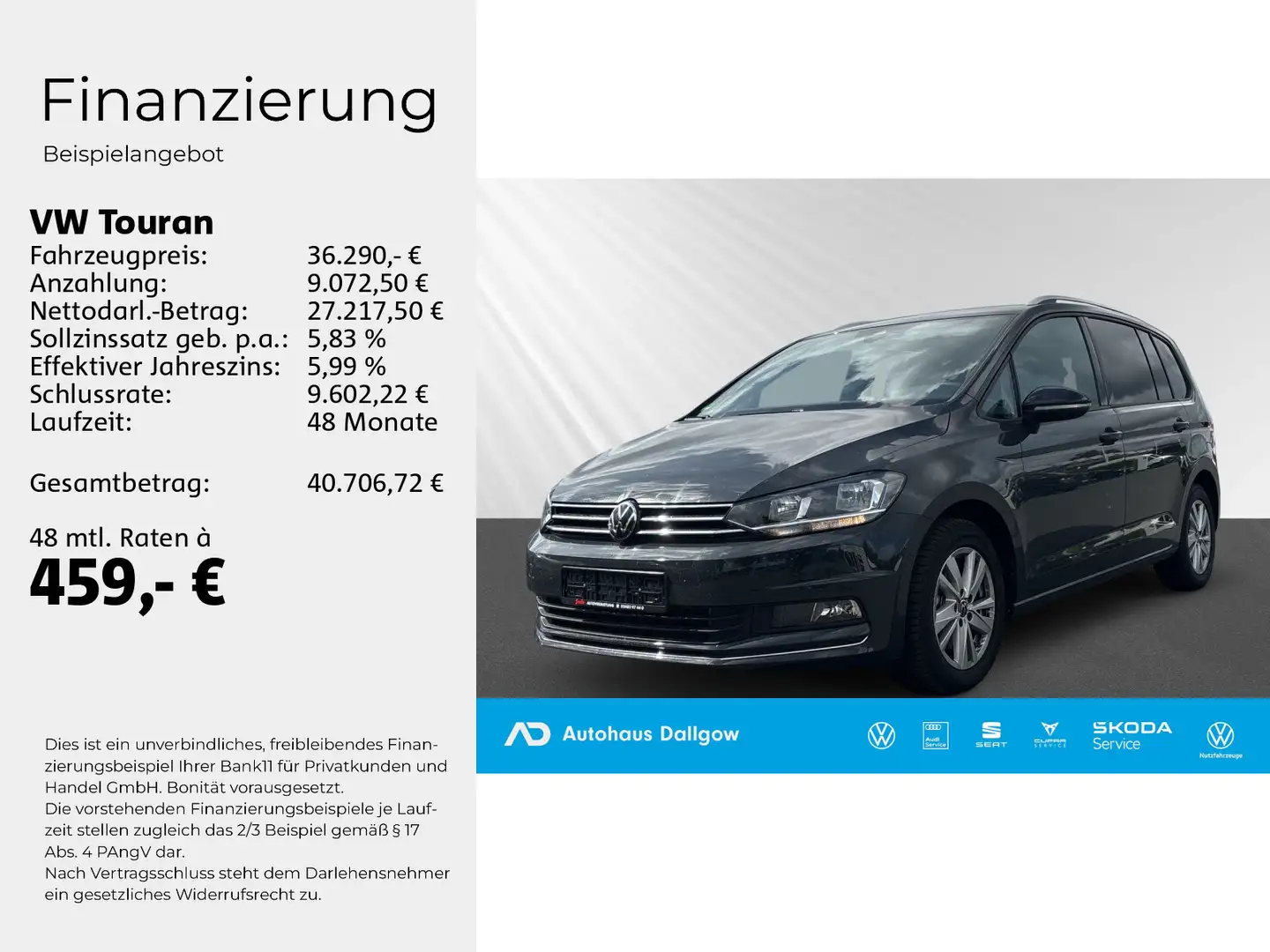 Volkswagen Touran 1.5 TSI Start-Stopp Comfortline OPF (EURO Grau - 2