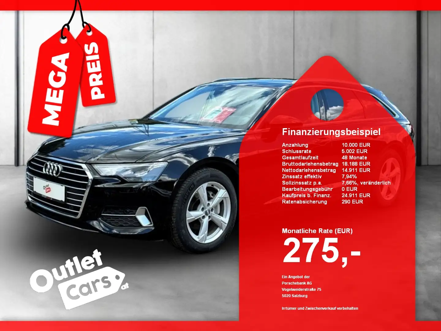 Audi A6 Avant 40 2.0 TDI sport ASSIST+LED+NAVI+RFK+LM Schwarz - 1