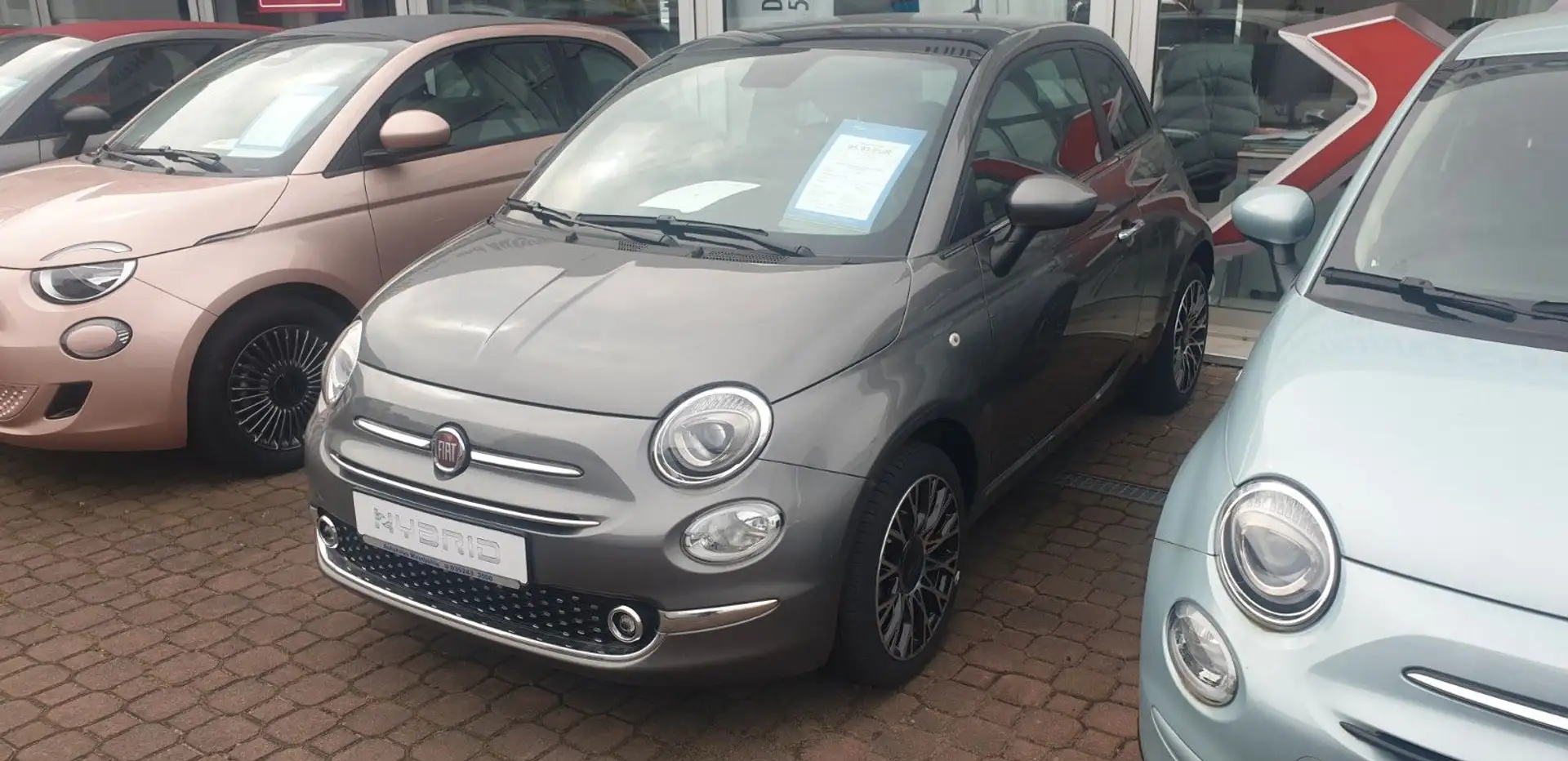 Fiat 500 Dolcevita-Navi-Panoramadach-Klimaaut Grau - 1
