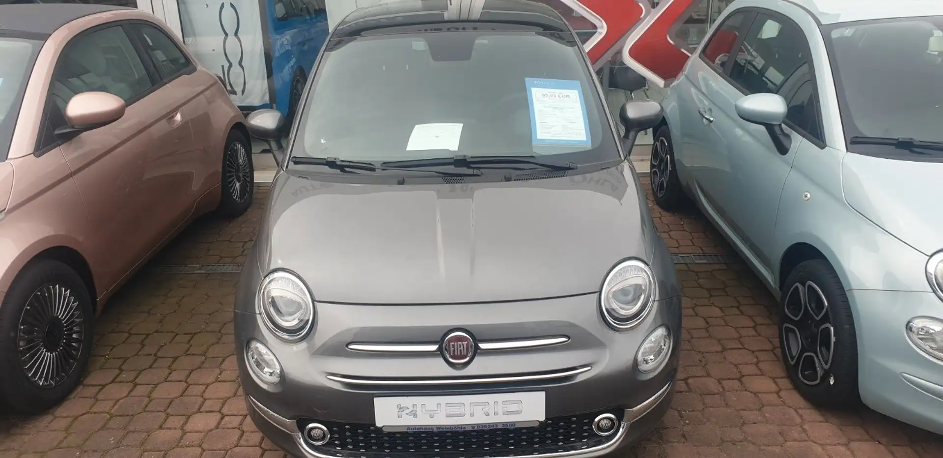 Fiat 500 Dolcevita-Navi-Panoramadach-Klimaaut Grau - 2