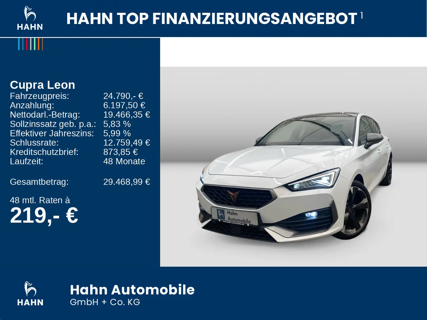 CUPRA Leon 1.4e-HYBRID DSG LED Pano Navi DCC ACC APP Weiß - 2