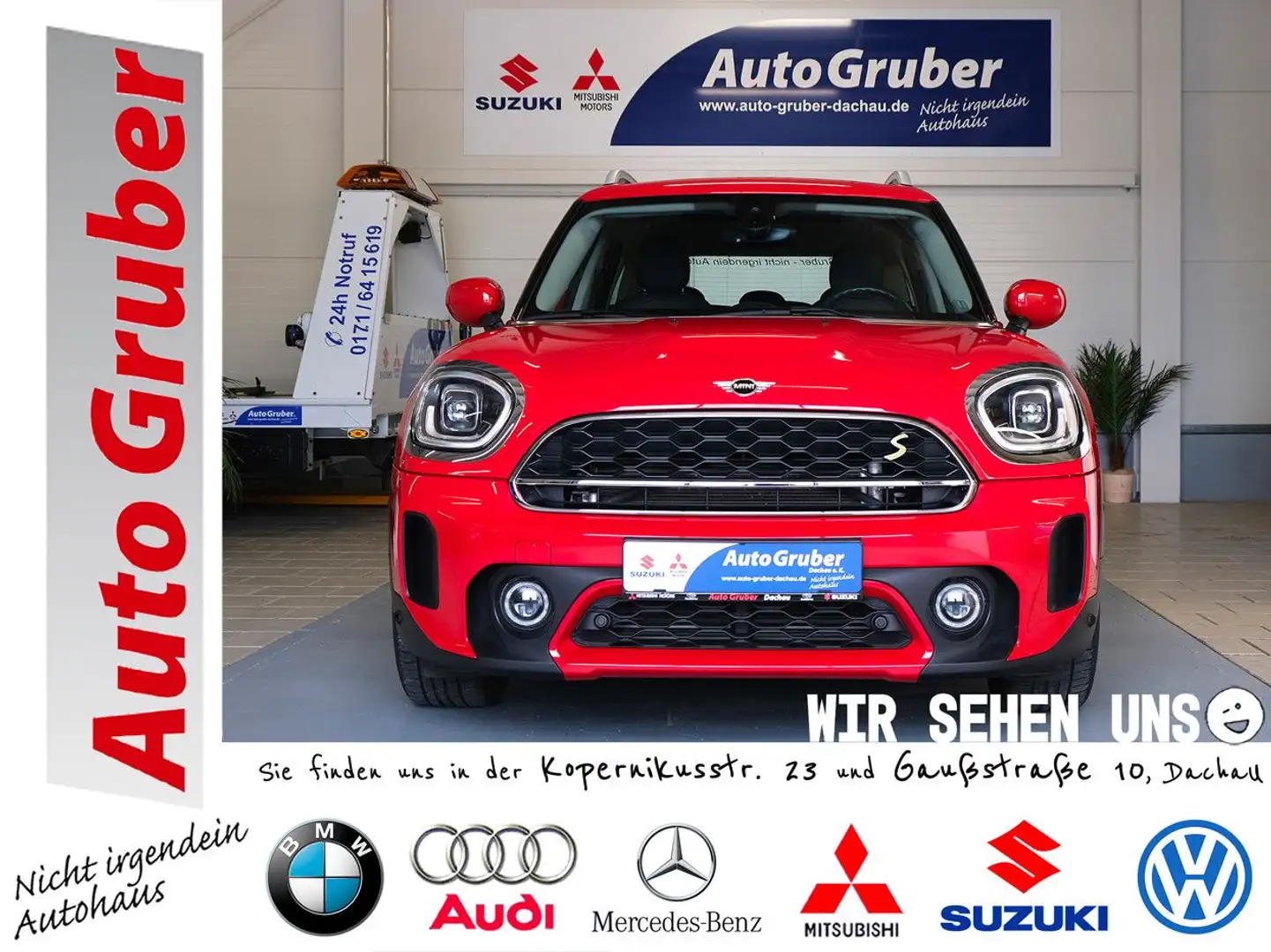 MINI Cooper SE Countryman COOPER SE Countryman ALL4 Pano*LED*Navi*PDC*DAB Červená - 1