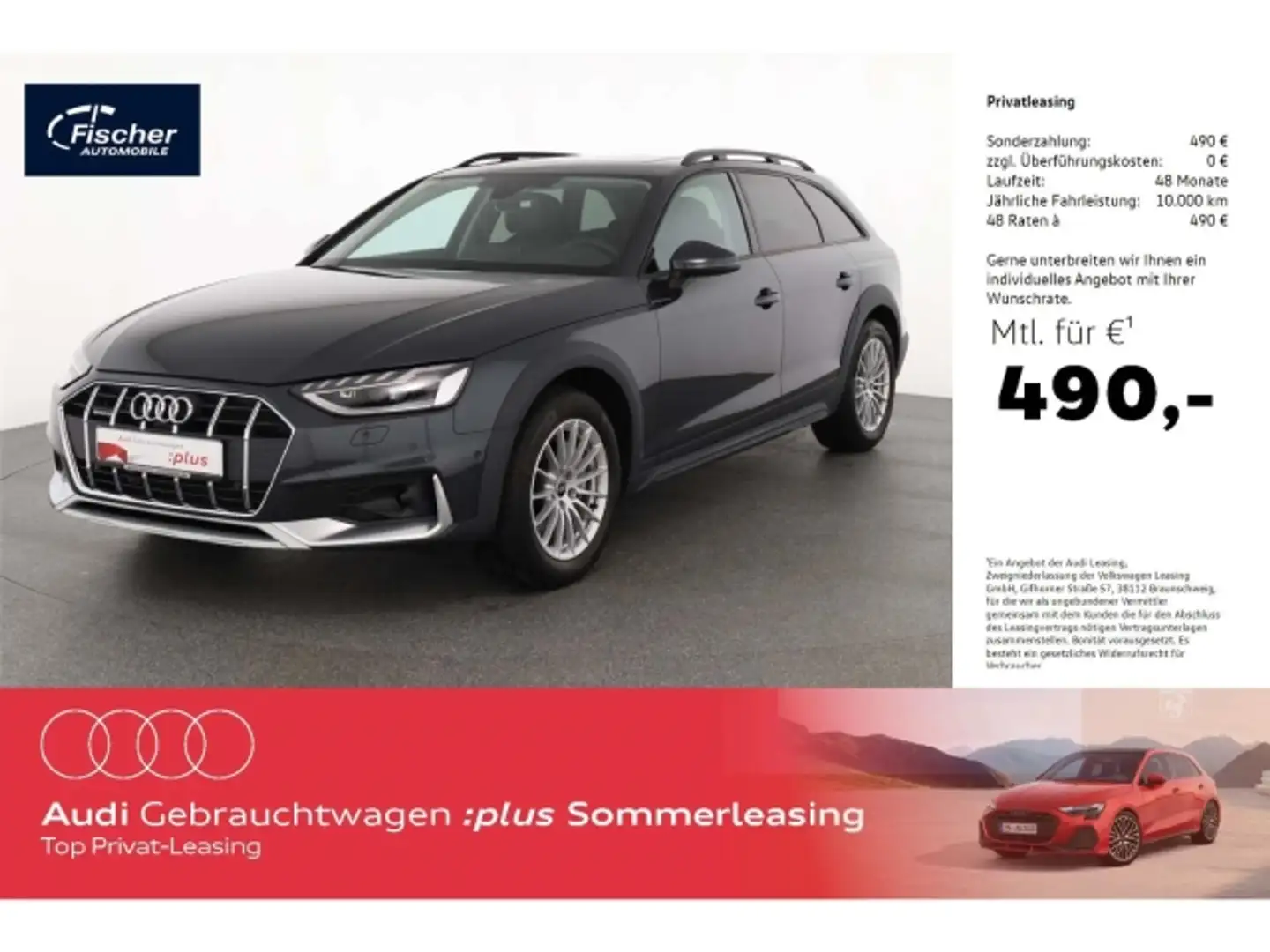 Audi A4 allroad 40 TDI qu. AHK/HUD/NAV/P-Dach/StHz Grau - 1