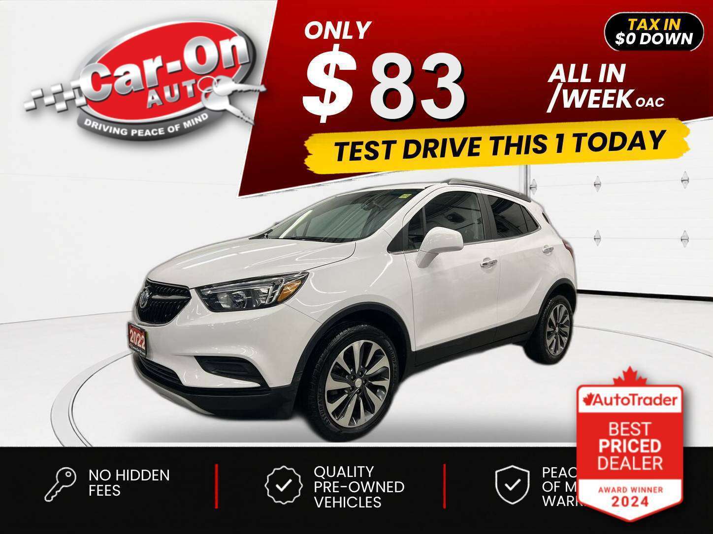 White 2022 Buick Encore SUV / Crossover All-Wheel Drive Automatic