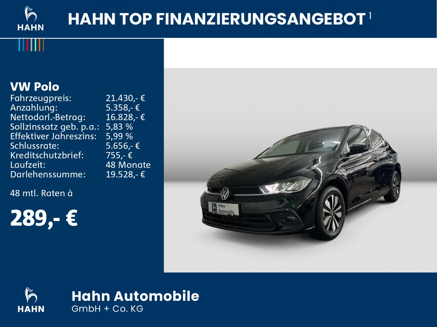 Volkswagen Polo 1.0TSI DSG Move LED Navi-Vorb. PDC Sitzheiz Schwarz - 2