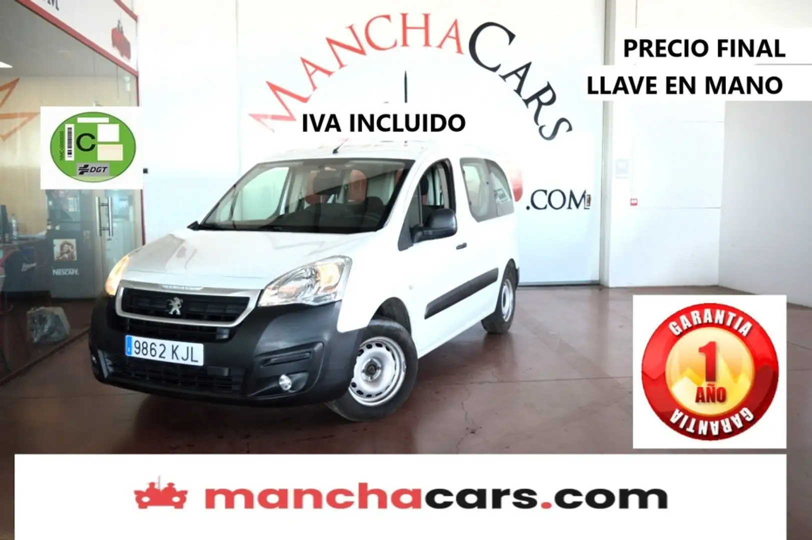 Peugeot Partner Tepee 1.6BlueHDI Access 75 Blanco - 2