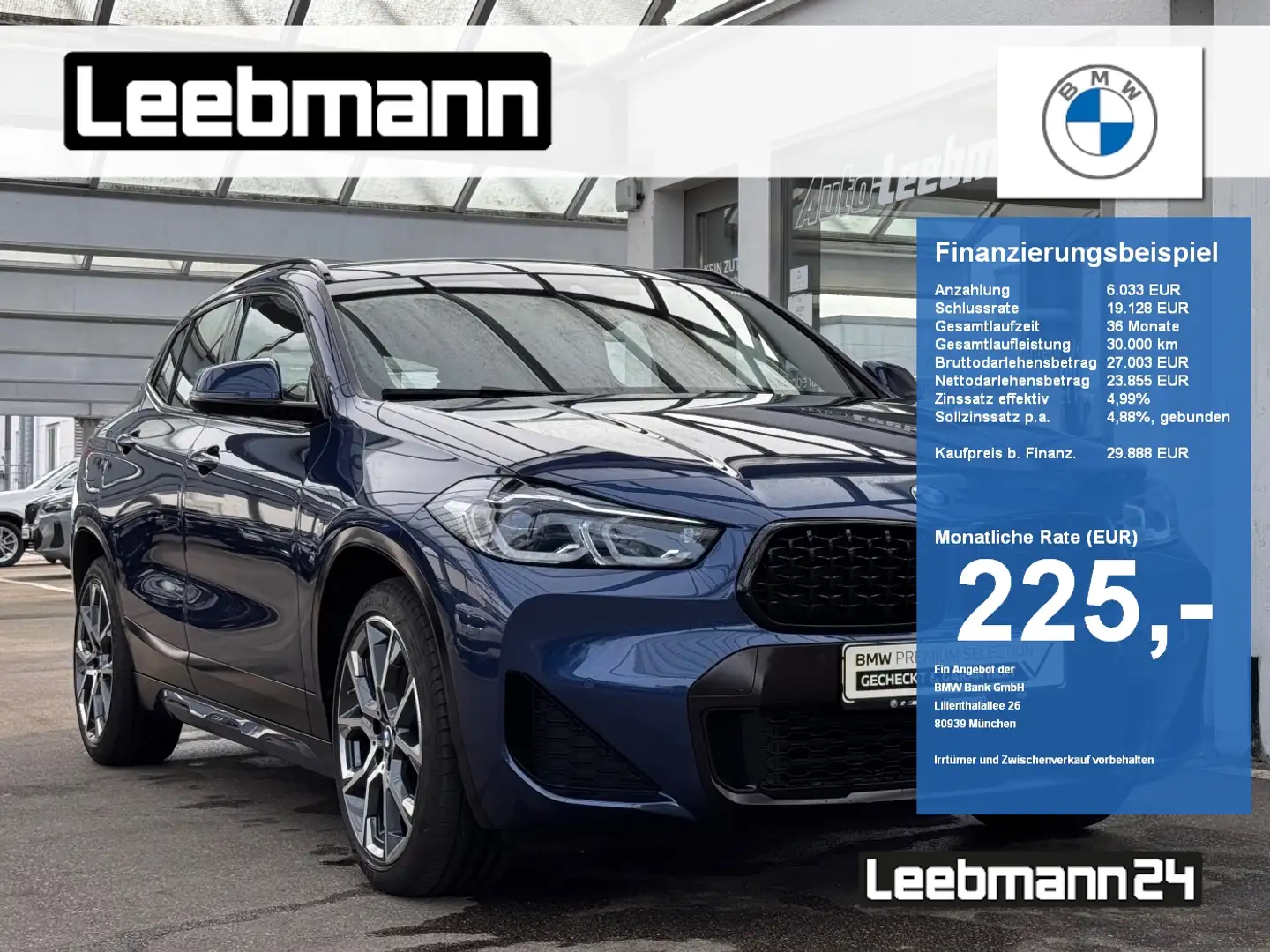 BMW X2 xDrive20i M-Mesh ACC/CarPlay 2 JAHRE GARANTIE Blu/Azzurro - 1