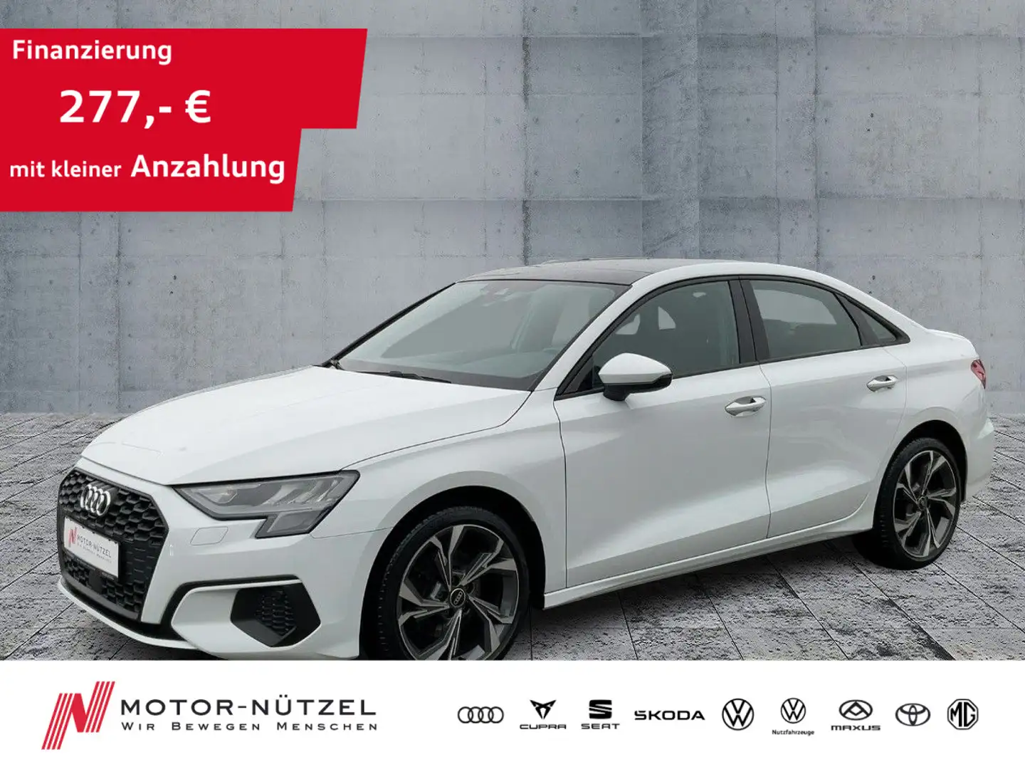 Audi A3 30 TFSI PDC+DAB+SHZ+PANO+18"LM+VC Weiß - 1