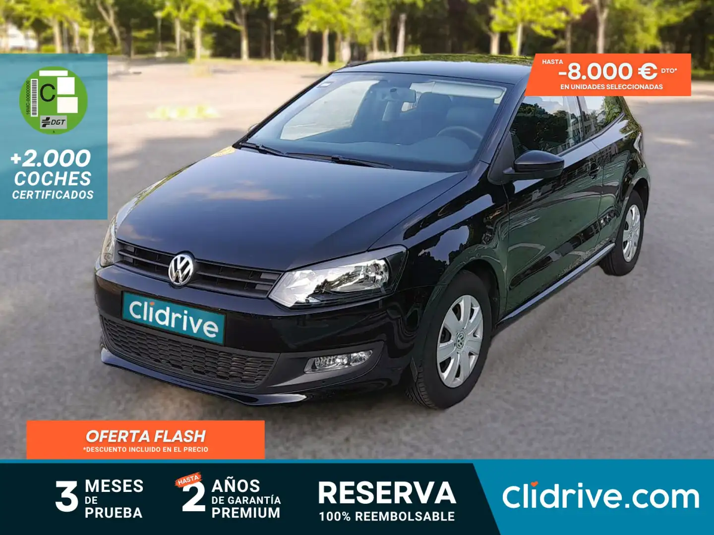 Volkswagen Polo 1.2 Advance 60 Negro - 1