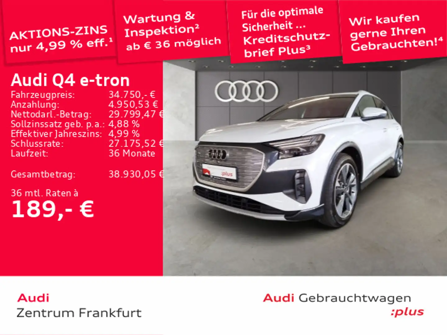 Audi Q4 e-tron Q4 50 quattro e-tron MatrixLED ACC DAB Panorama Weiß - 1