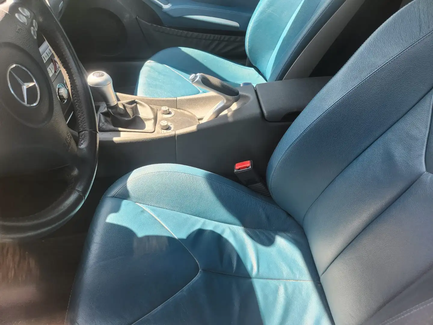 Mercedes-Benz SLK 200 kompressor  PELLE BLU MAN. Argento - 2