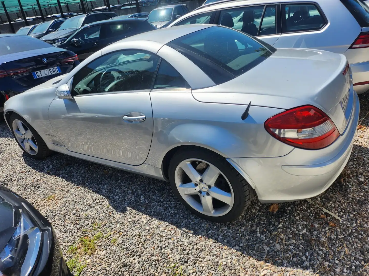 Mercedes-Benz SLK 200 kompressor  PELLE BLU MAN. Argento - 1