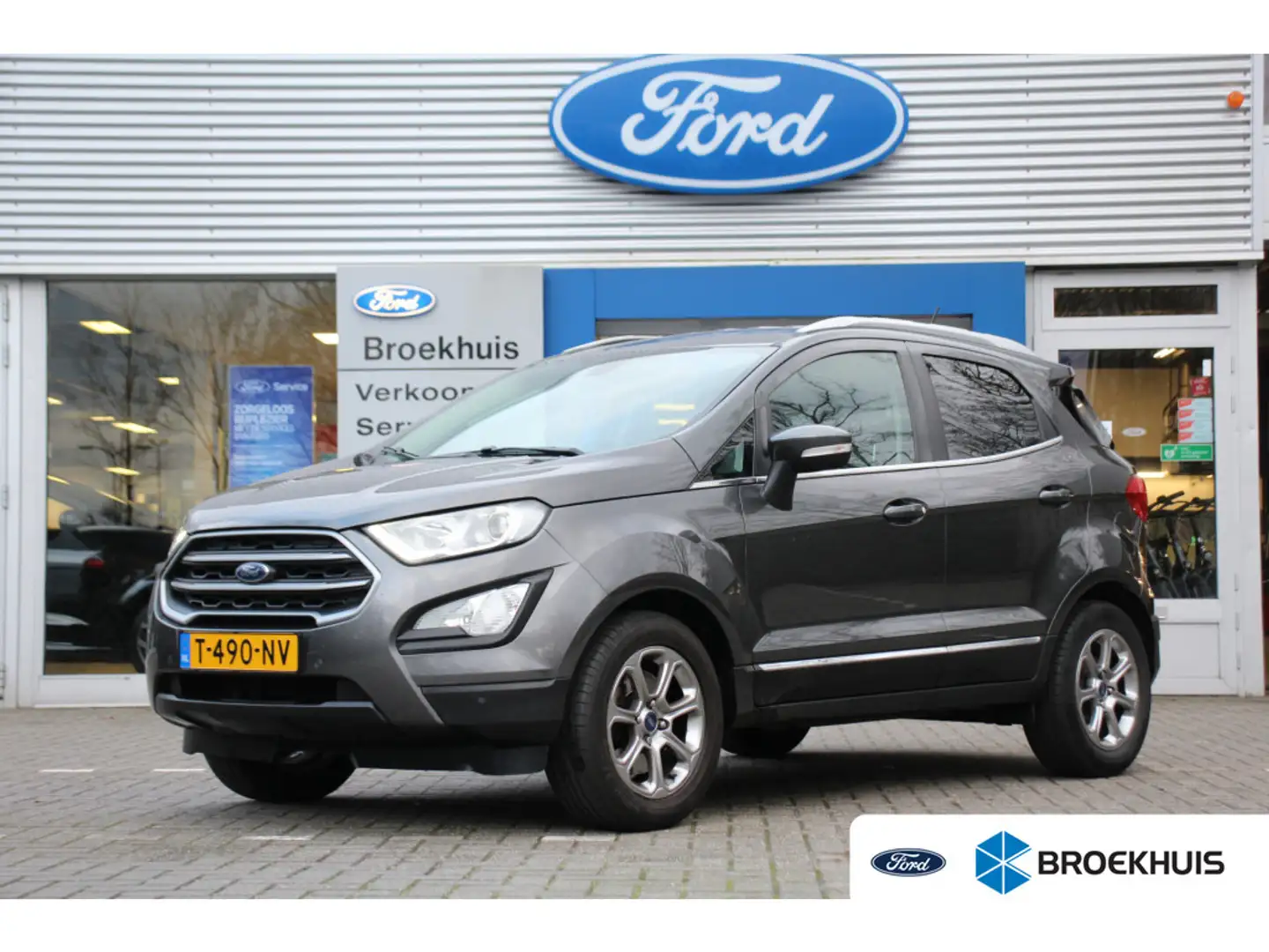 Ford EcoSport 1.0EB TITANIUM | LEDER / STOF | NAVI | CLIMA | CRU Gris - 1