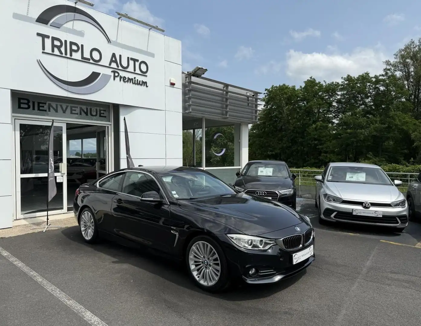 BMW 420 420d Coupé Luxury - BVA 420d GPS + RADAR AR + CLIM Noir - 1