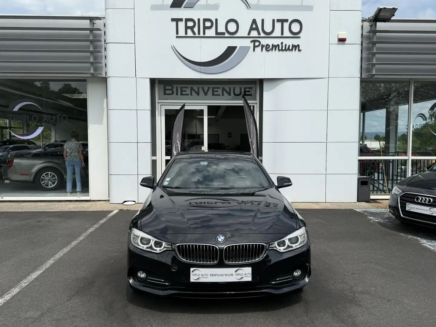 BMW 420 420d Coupé Luxury - BVA 420d GPS + RADAR AR + CLIM Noir - 2