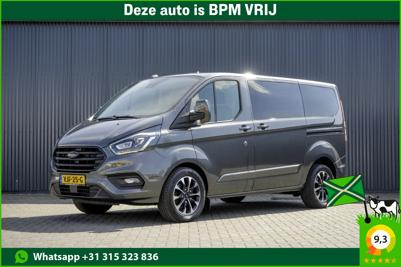 Ford Transit Custom 2.0 TDCI L1H1 | 170PK | SPORT | Automaat | Schuifd Grijs - 1