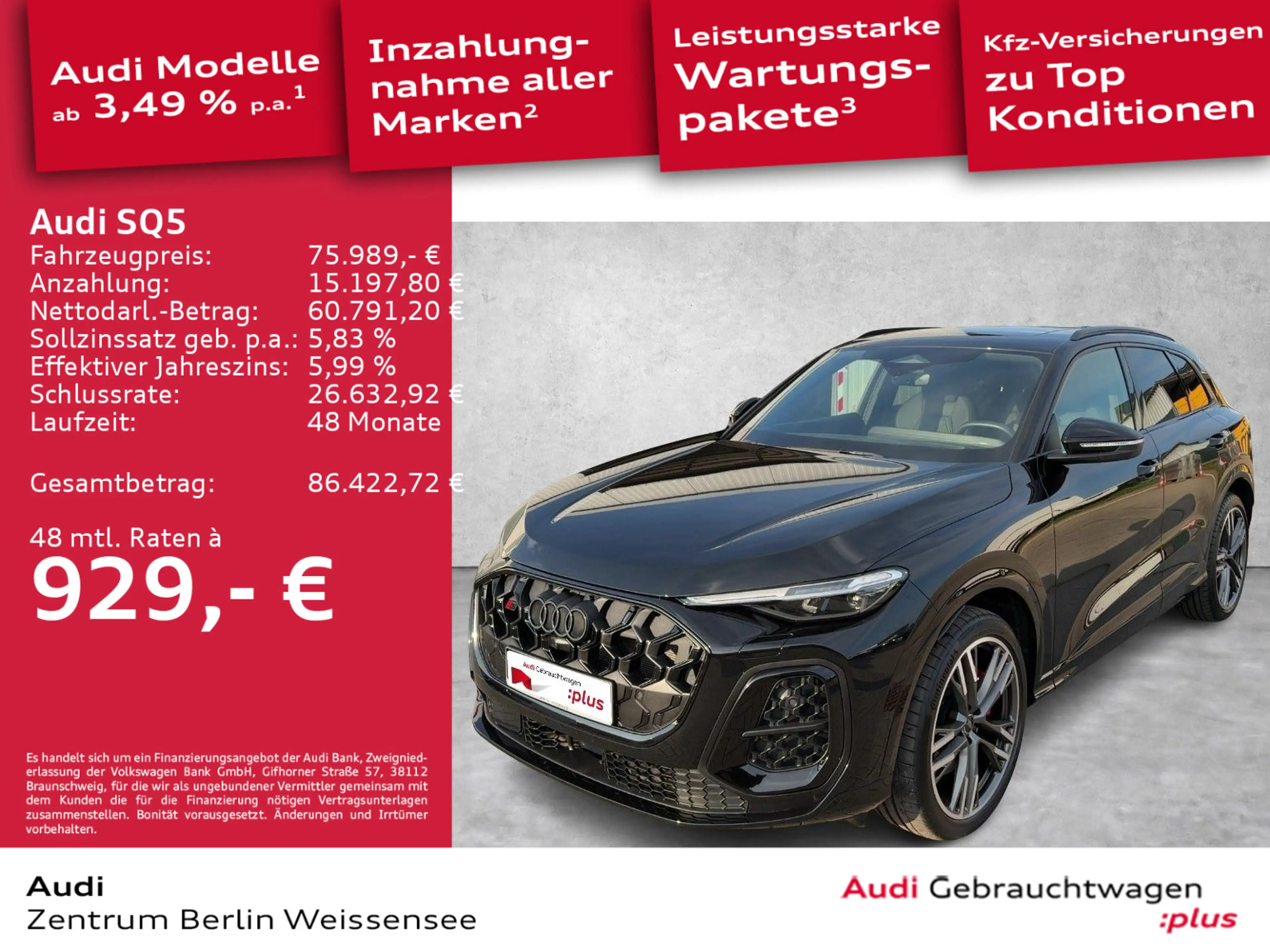 Audi SQ5 SUV TFSI 270 kW S-TRO*PANO*STANDHZ*AHK*B&O** — photo 2