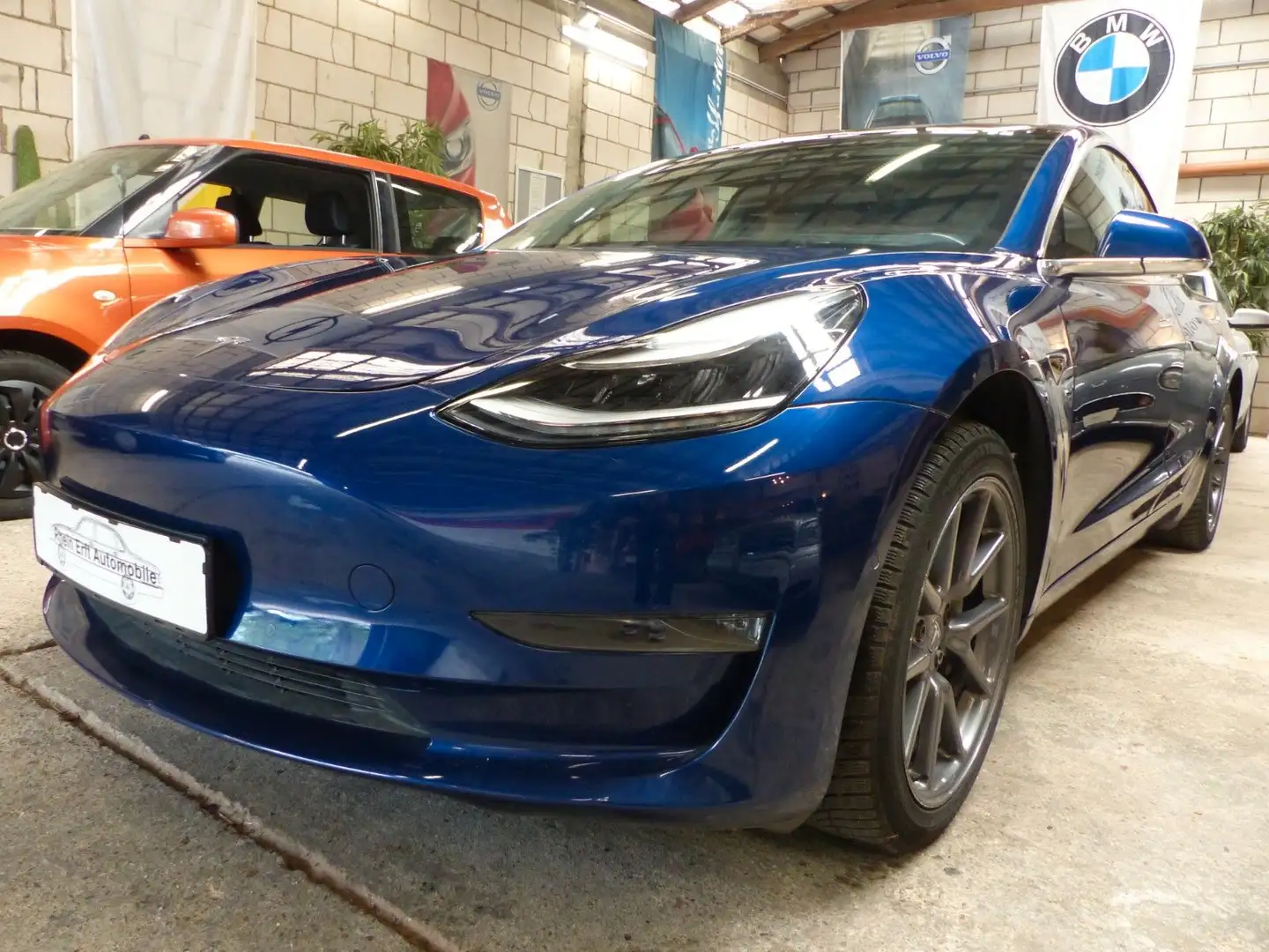 Tesla Model 3 Plus, Leder, Panoramadach Modrá - 1