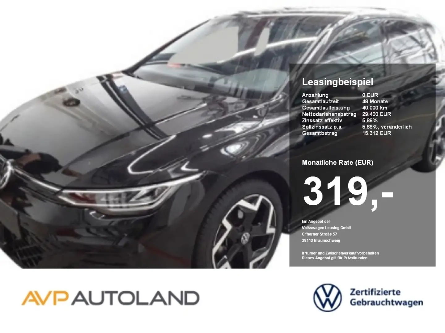 Volkswagen Golf VIII 1.5 TSI R-Line | STANDH. | ACC | Schwarz - 1