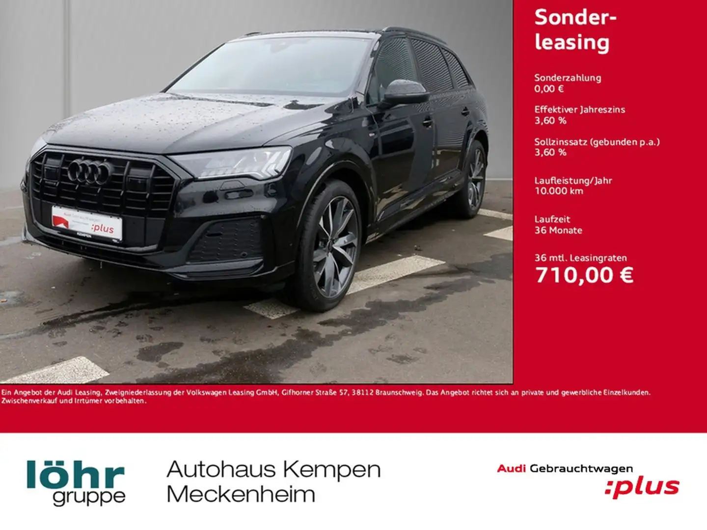 Audi Q7 50 TDI quattro Leder S lineAHK UPE 104 T Schwarz - 1