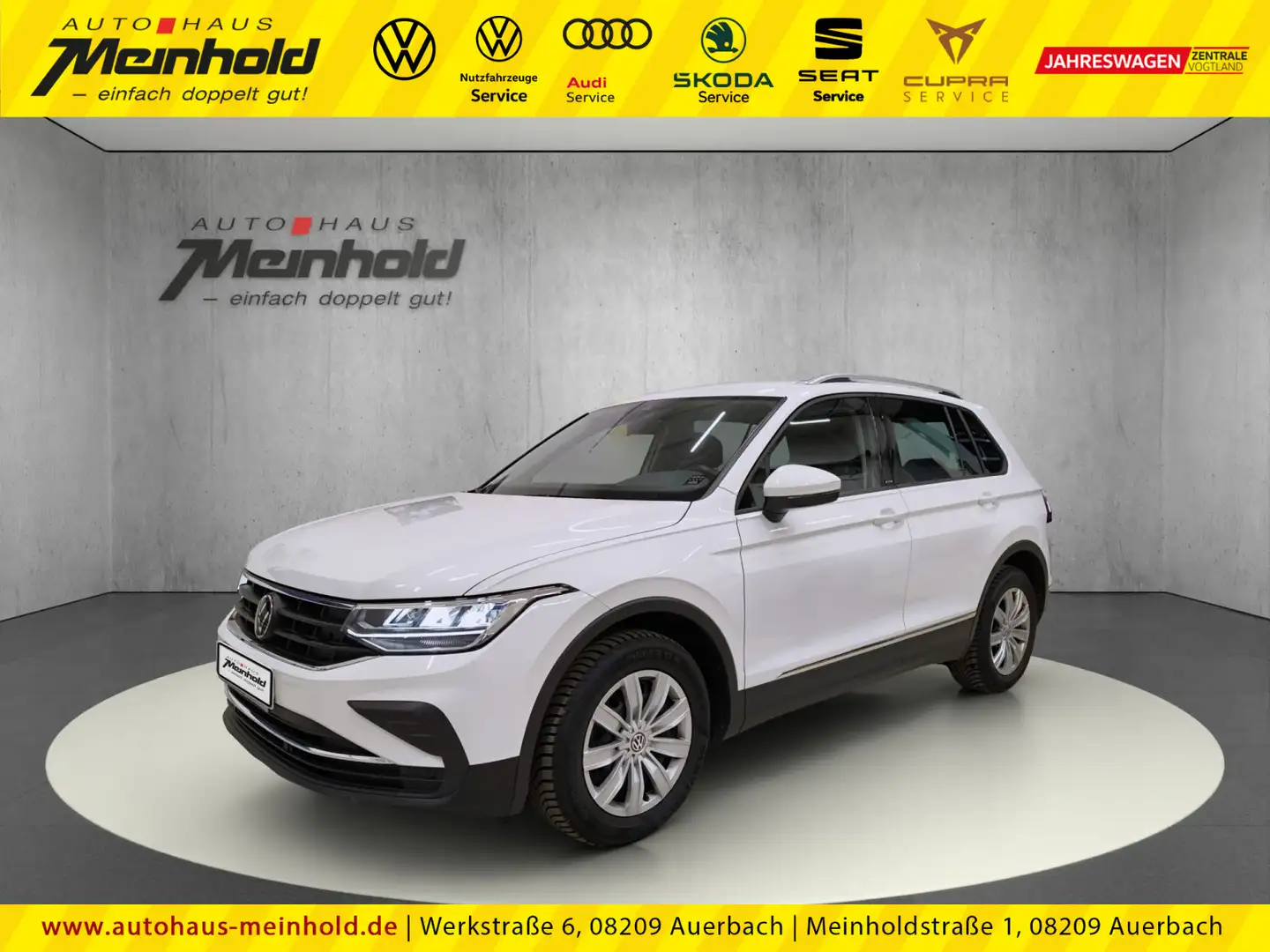 Volkswagen Tiguan 1.5 TSI Active, AHK, Navi, LED, Sitzh. Weiß - 1