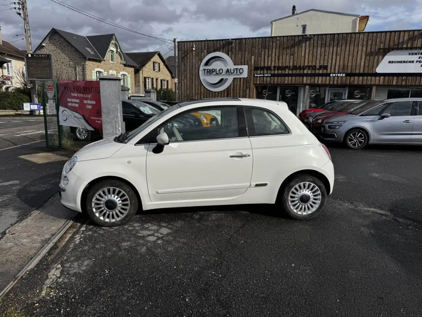 Fiat 500 Fiat 500 1.2i - 69 Euro 6  BERLINE Lounge TOIT OUVRANT Blanc - 2