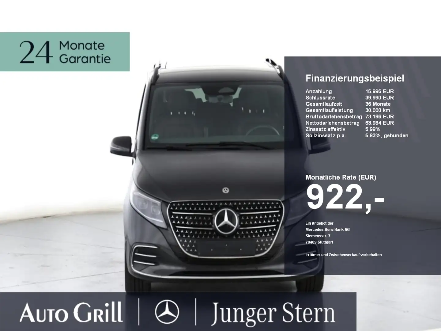 Mercedes-Benz V 220 d Avantg AMG Pano AHK Leder Multib Distr Grijs - 1